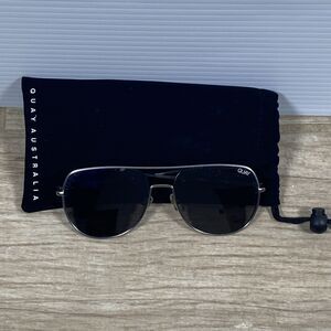 Quay Australia Living Large Sunglasses Black Frame with Case Unisex